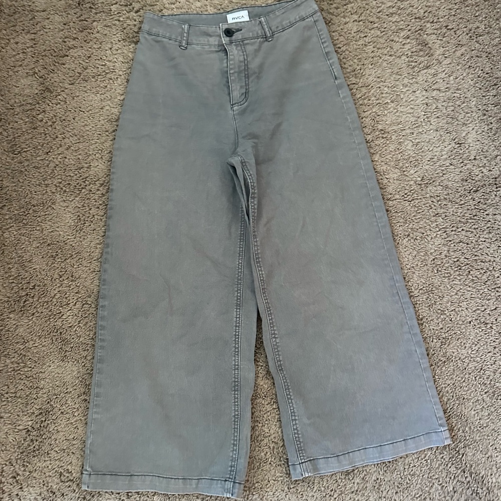 RVCA Charcoal Relaxed-Fit Trousers